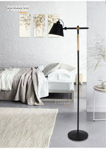 Lampadaire Design Ajustable Bois Métal Cône Luminaire Chambre