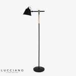 Lampadaire Design Ajustable Bois Métal Luminaire Chambre