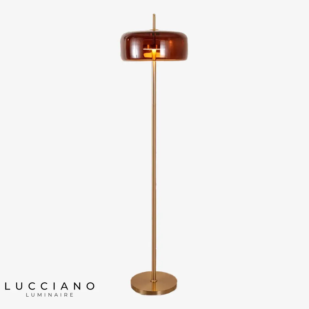 Lampadaire Design Verre Fumé Arrondi Luminaire Chambre