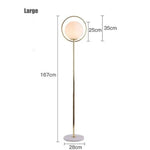 Lampadaire Doré Led Avec Boule Verre Doré - Large Luminaire Chambre