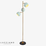 Lampadaire Doré Led Trois Lumières Turquoise Luminaire Chambre