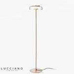 Lampadaire Doré Verre Arrondi Luminaire Chambre