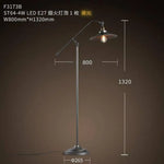 Lampadaire En Fer Ajustable Rustique Luminaire Chambre