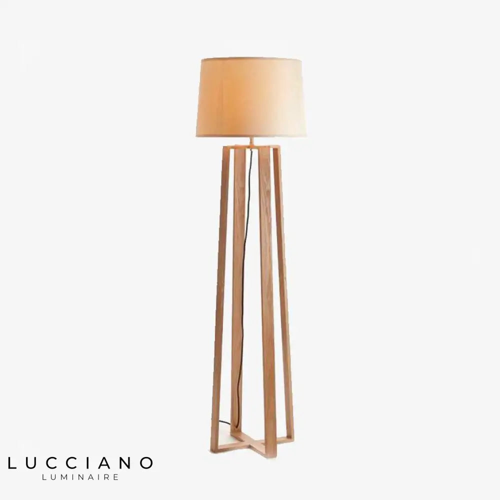 Lampadaire Japonais Bois Et Abat-Jour Nordic. Luminaire Chambre