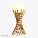 Lampadaire Led Design Autonome Panama Doré Luminaire Chambre