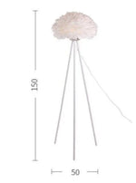 Lampadaire Led Design Plumes Romance Blanc Luminaire Chambre