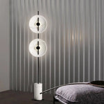 Lampadaire Led Design Ronds Base Marbre Luminaire Chambre