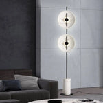 Lampadaire Led Design Ronds Base Marbre Luminaire Chambre