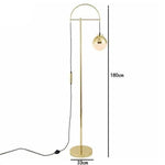 Lampadaire Led Doré Avec Boule En Verre Luminaire Chambre