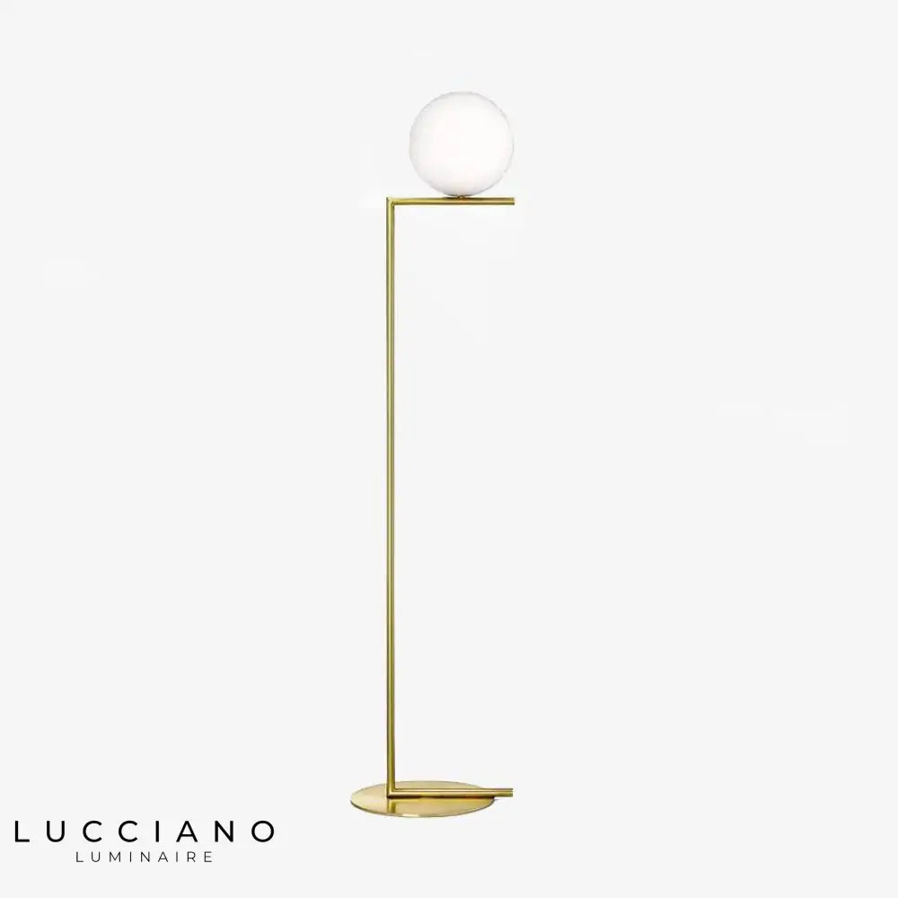 Lampadaire Led Doré Avec Sphère Verre Luminaire Chambre