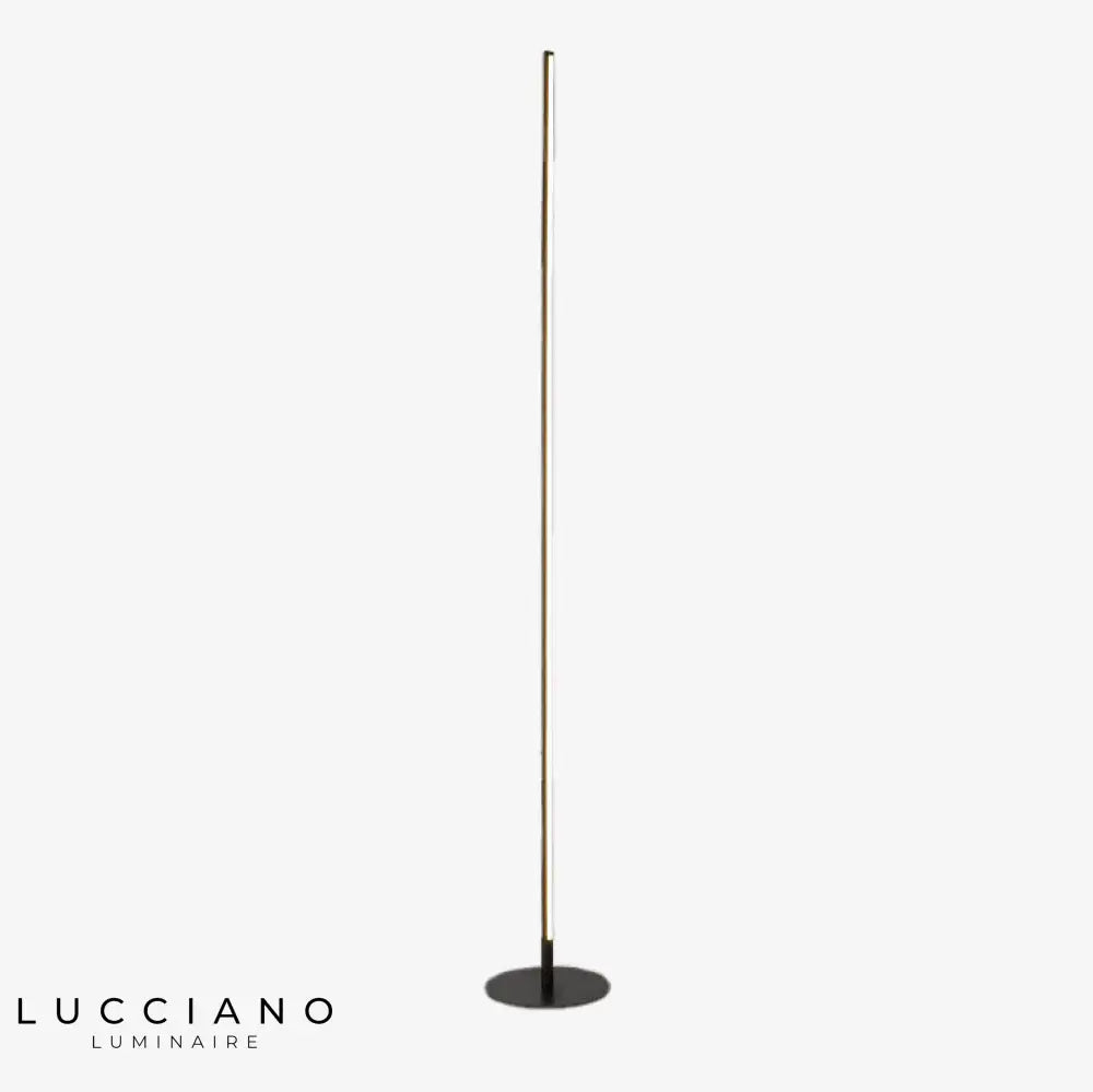 Lampadaire Led Lucien Minimaliste Design Noir Luminaire Doré