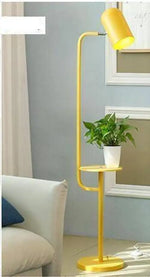 Lampadaire Led Moderne Avec Table Colorée Jaune Luminaire Chambre