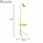 Lampadaire Led Table Ajustable Créative Jaune Luminaire Chambre