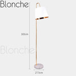 Lampadaire Marbre Led Abat-Jour Doré Luminaire Chambre