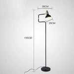 Lampadaire Marbre Sgrow Ajustable Noir Luminaire Chambre