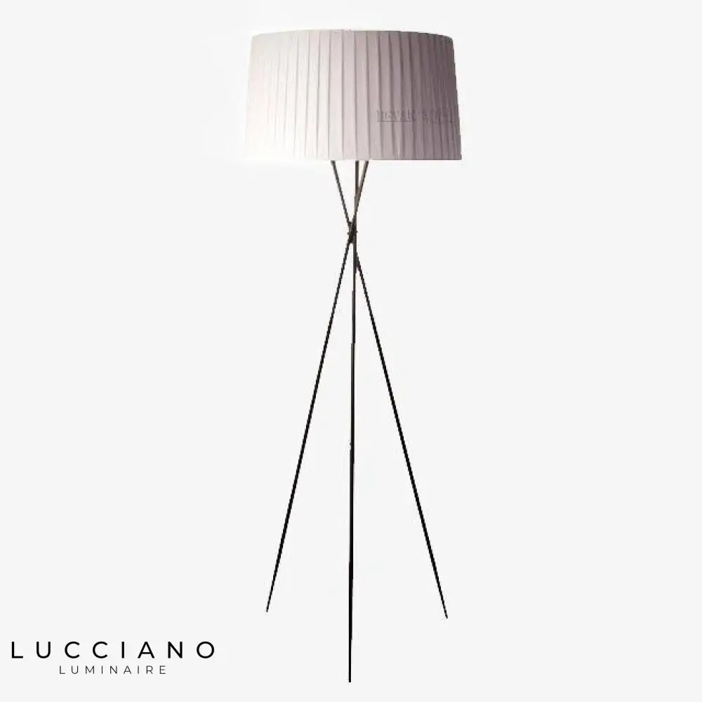 Lampadaire Pieds Croisés Tissu Blanc Nordic Luminaire Chambre