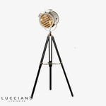 Lampadaire Projecteur Chromé Industriel Luminaire Chambre