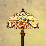 Lampadaire Tiffany Abat-Jour Vitrail Jaune Luminaire Chambre