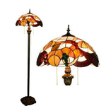 Lampadaire Tiffany Vitrail Orange Luminaire Chambre