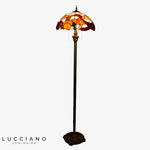 Lampadaire Tiffany Vitrail Orange Luminaire Chambre