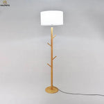 Lampadaire Tissu Branches Bois Luminaire Chambre