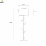 Lampadaire Tissu Branches Bois Luminaire Chambre