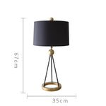 Lampadaire Tripode Métal Et Tissu Rétro Noir - B Luminaire Chambre