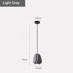 Lampe À Led Géométrique Colorée Shadow Gris Claire Luminaire Chambre