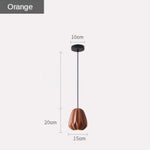 Lampe À Led Géométrique Colorée Shadow Orange Luminaire Chambre