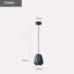 Lampe À Led Géométrique Colorée Shadow Vert Luminaire Chambre