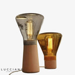 Lampe Aurora En Verre Et Bois Luminaire Chambre