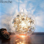 Lampe Boule En Verre À Feuilles Luminaire Chambre