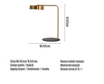 Lampe Bureau Dorée Arrondie Study Luminaire Chambre