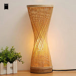 Lampe Chevet Bambou Style Japonais Luminaire Chambre