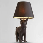 Lampe Chien Noire Avec Abat-Jour Luminaire Chambre