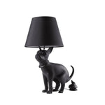 Lampe Chien Noire Avec Abat-Jour Luminaire Chambre