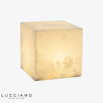 Lampe Cube Led En Marbre Design 20 X 20Cm Luminaire Chambre