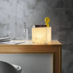 Lampe Cube Led En Marbre Design Luminaire Chambre