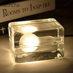 Lampe Cube Transparent Led Moderne Luminaire Chambre