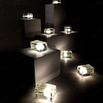 Lampe Cube Transparent Led Moderne Luminaire Chambre