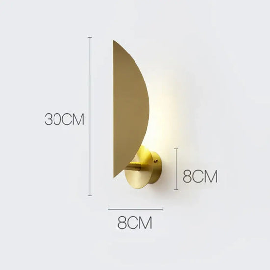 Lampe De Applique Murale Élégante Design Minimaliste Contemporain. Or / Blanc Chaud (2700-3500K)