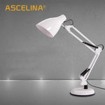 Lampe De Bureau Articulée En Métal Blanc Luminaire Chambre