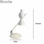 Lampe De Bureau Bird Design Blanc - Ajustable Luminaire Chambre