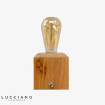 Lampe De Bureau En Bois Cubique Luminaire Chambre