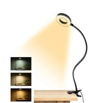 Lampe de bureau Liseuse à Pince Flexible Noir