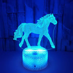 Lampe de chevet 3D LED Cheval