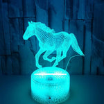 Lampe de chevet 3D LED Cheval