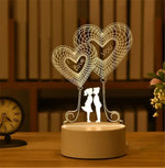 Lampe de chevet 3D LED Saint-Valentin