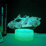 Lampe de chevet 3D Voiture de luxe