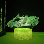 Lampe de chevet 3D Voiture de luxe